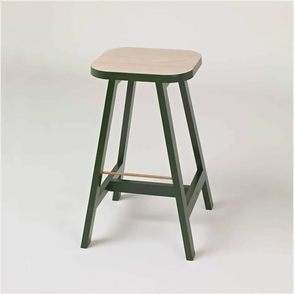 Breakfast Bar Stool - Oxford Green, Beech image