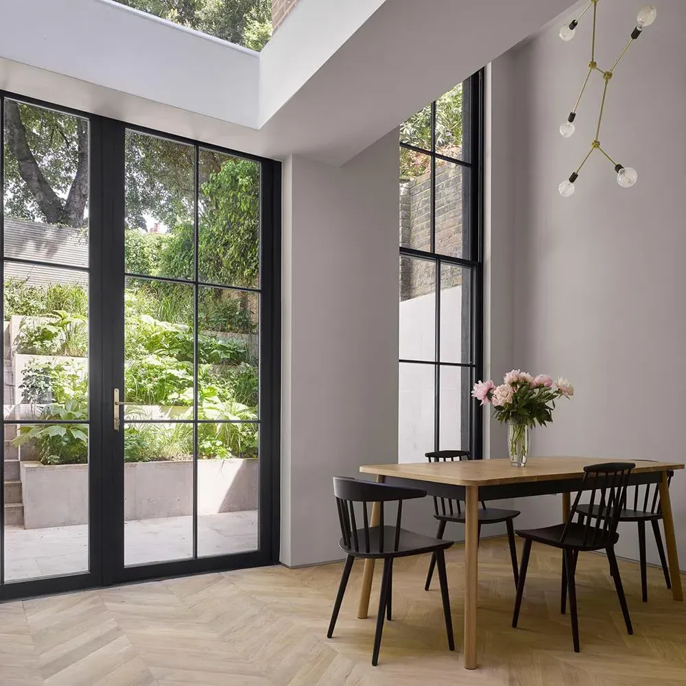 Extending Dining Table - Grey, Oak Wood