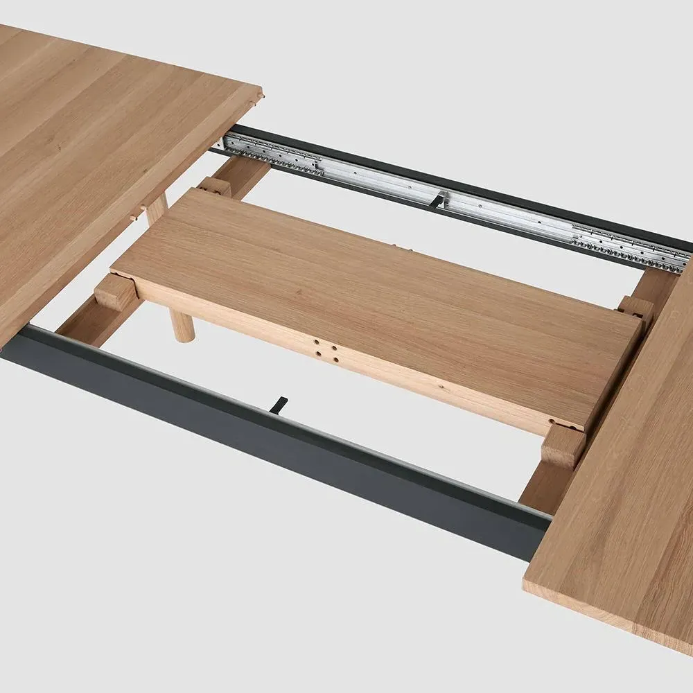 Extending Dining Table - Oak, Solid Wood