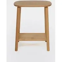 Hardy Side Table with Curved Design - Oak