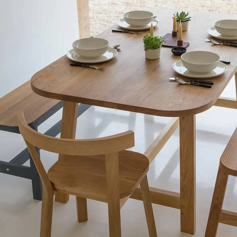 Rectangular Dining Table - Beech, Solid Wood