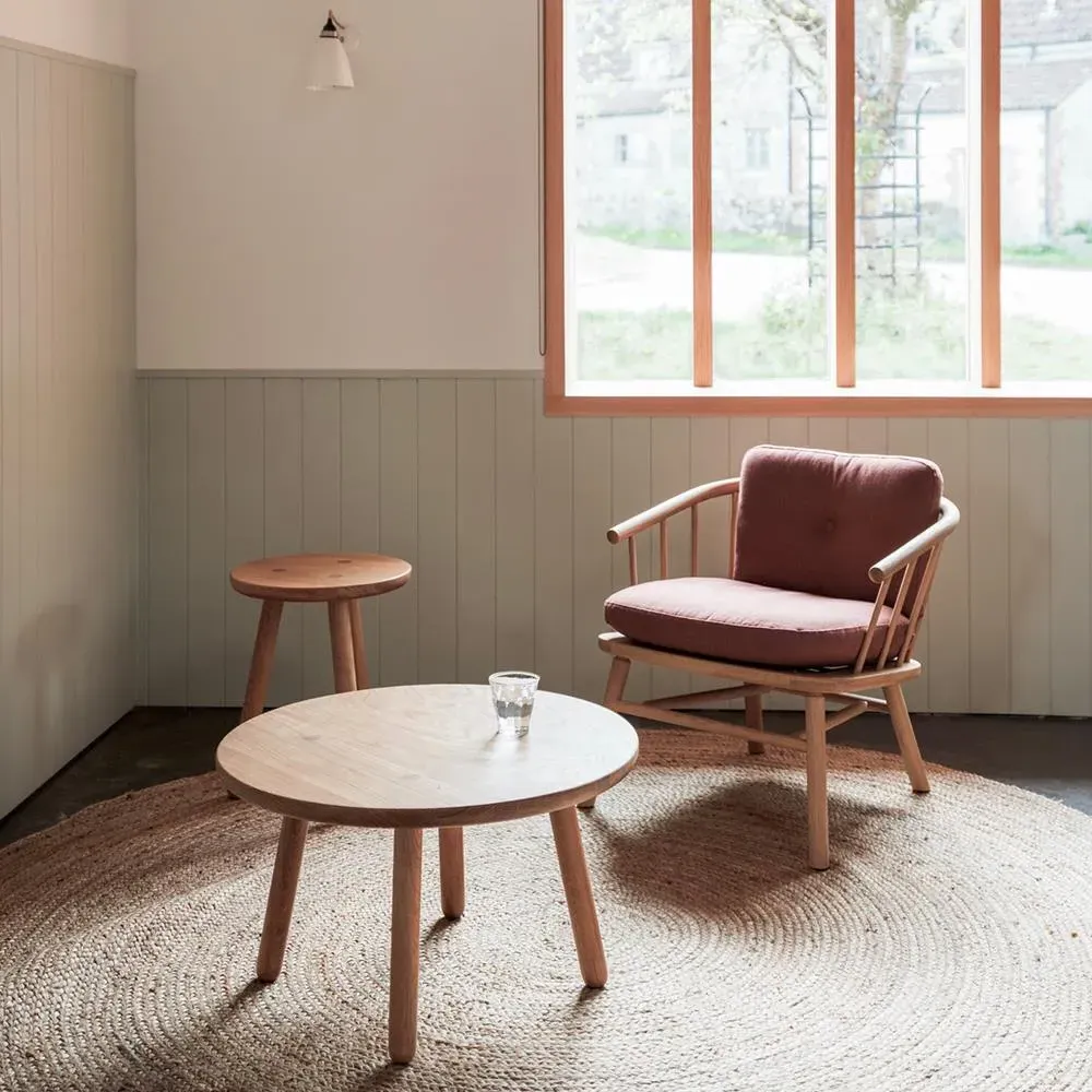 Round Coffee Table - Oak, Solid Wood