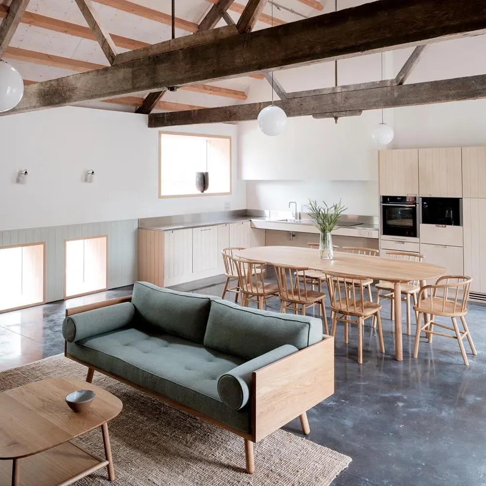 Series One 2-Seater Sofa - Butterscotch, Oak