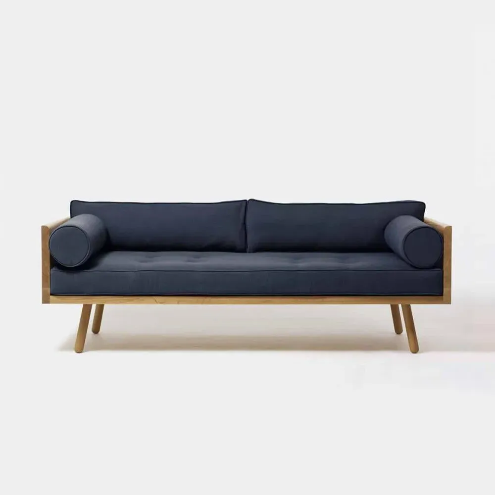 Series One 2-Seater Sofa - Indigo, Oak