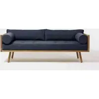 Series One 2-Seater Sofa - Indigo, Oak