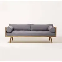 Series One 2-Seater Sofa - Khaki, Oak