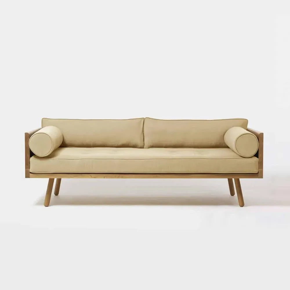 Series One 2-Seater Sofa - Pewter, Oak