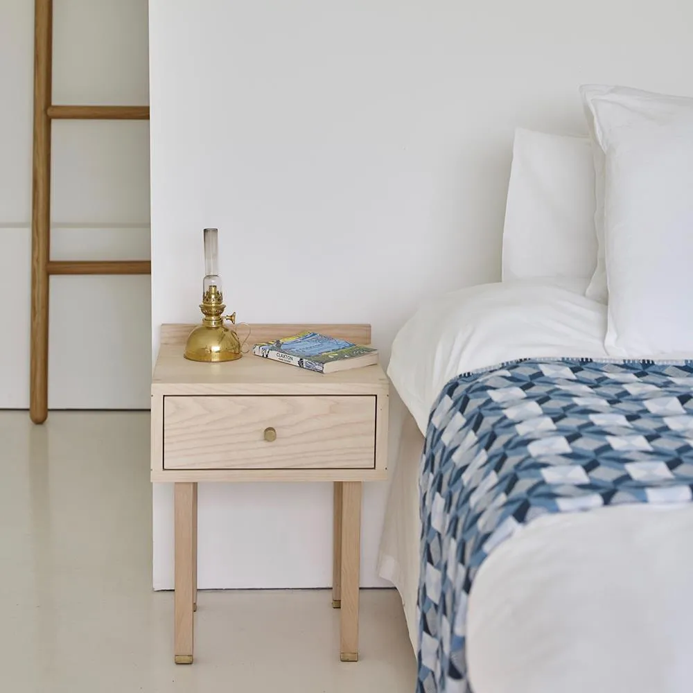 Single Drawer Bedside Table - Wood