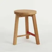 Stool Two Round 3-Legged Stool - Oak
