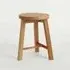 Stool Two Round 3-Legged Stool - Oak