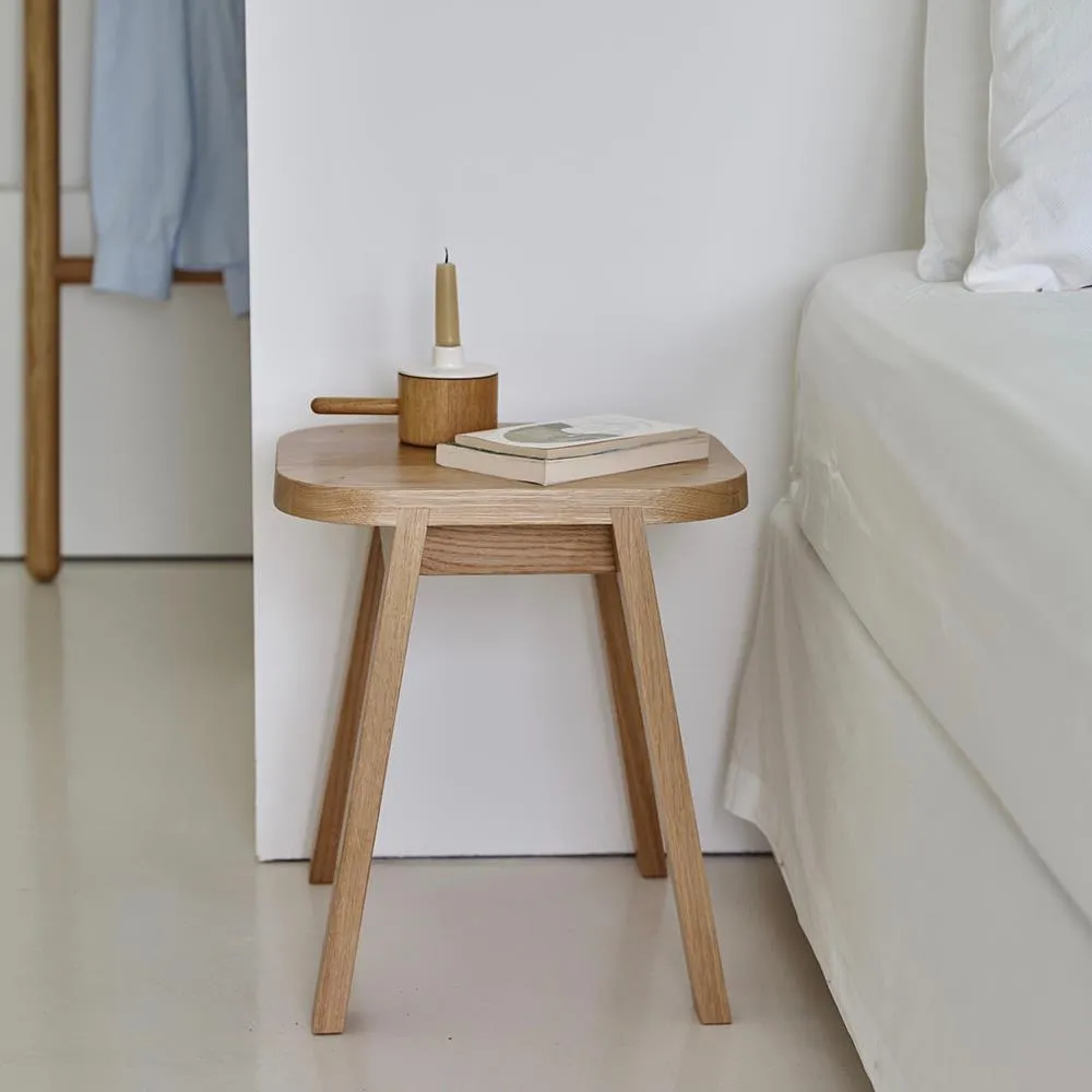 Stool with Rounded Seat - Wellington Red, Beech