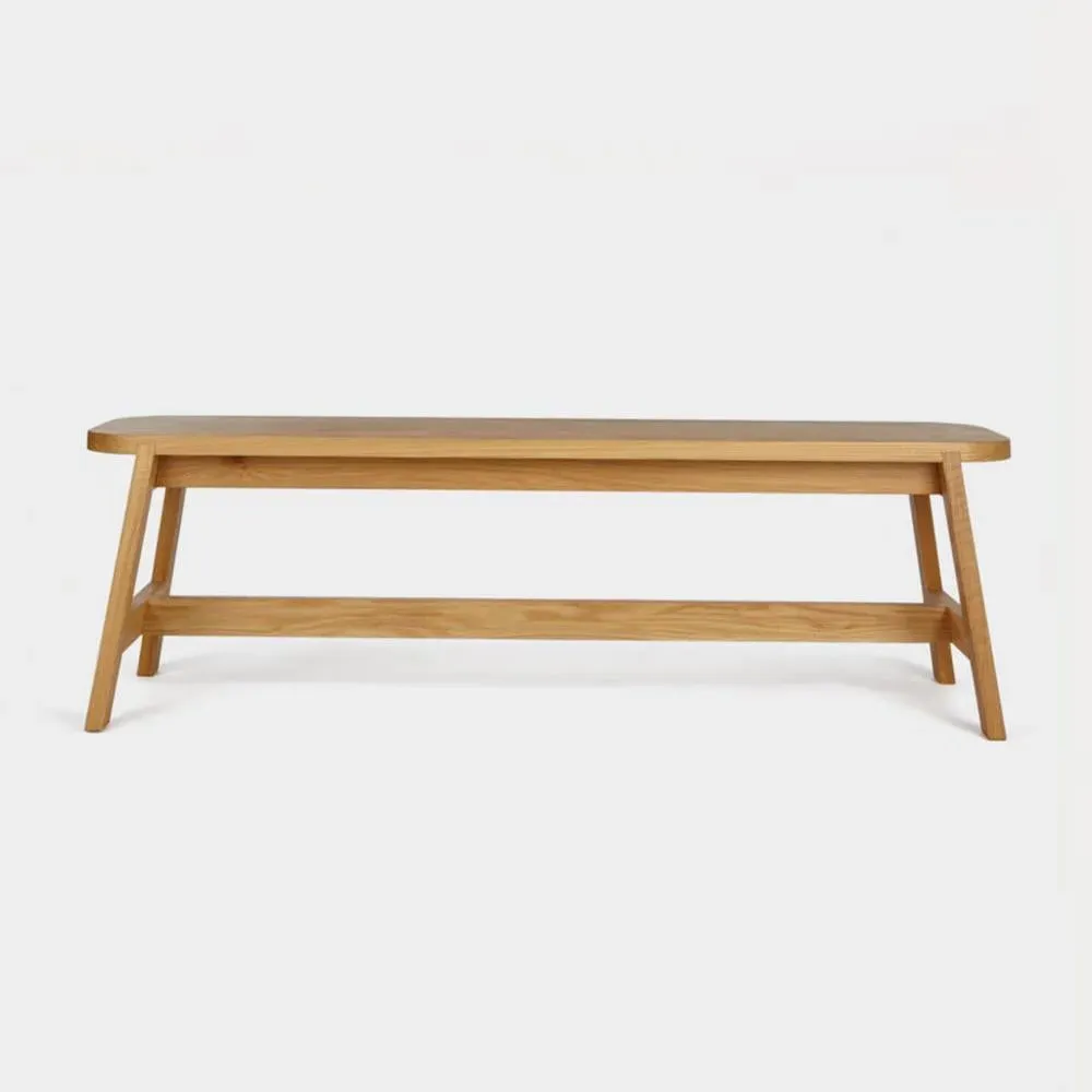 Trestle Bench - Grey, Solid Wood