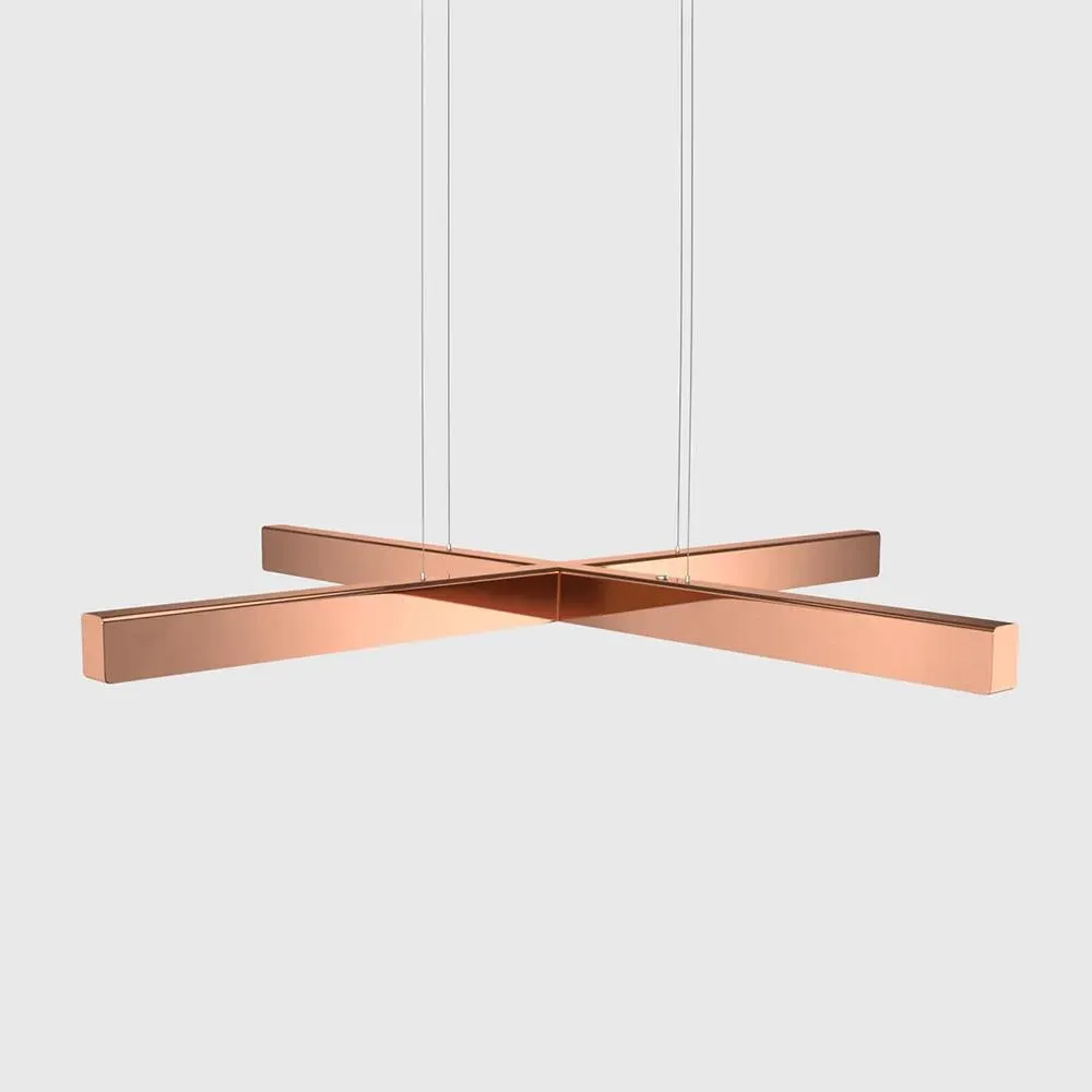 Large Pendant Light with Dimmer - Brushed, Brass