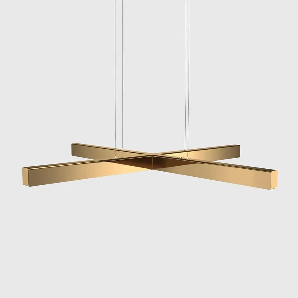 Large Pendant Light with Dimmer - Polished, Brass