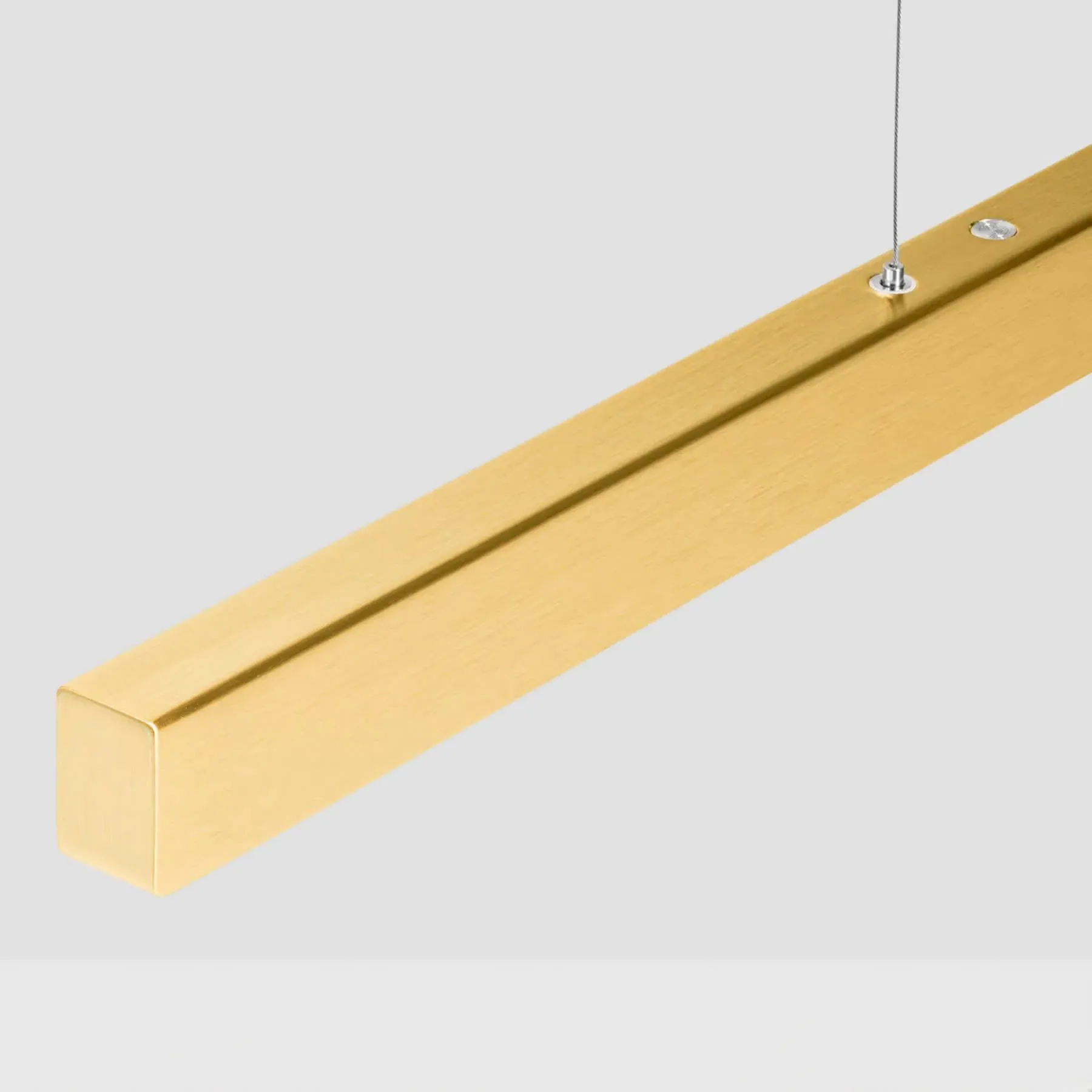 Linear Pendant Light with Touch Dimmer - Brass
