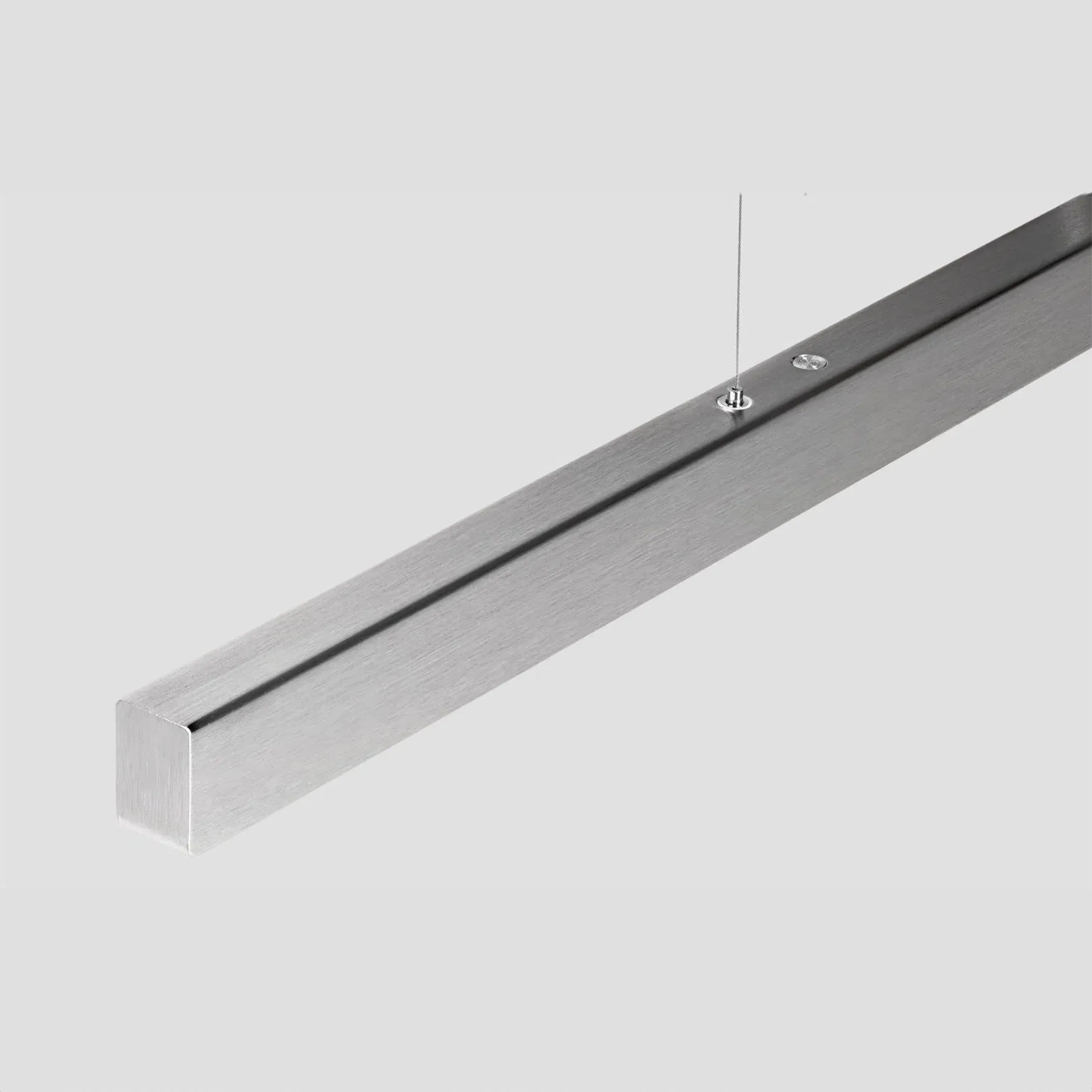 Linear Pendant Light with Touch Dimmer - Steel