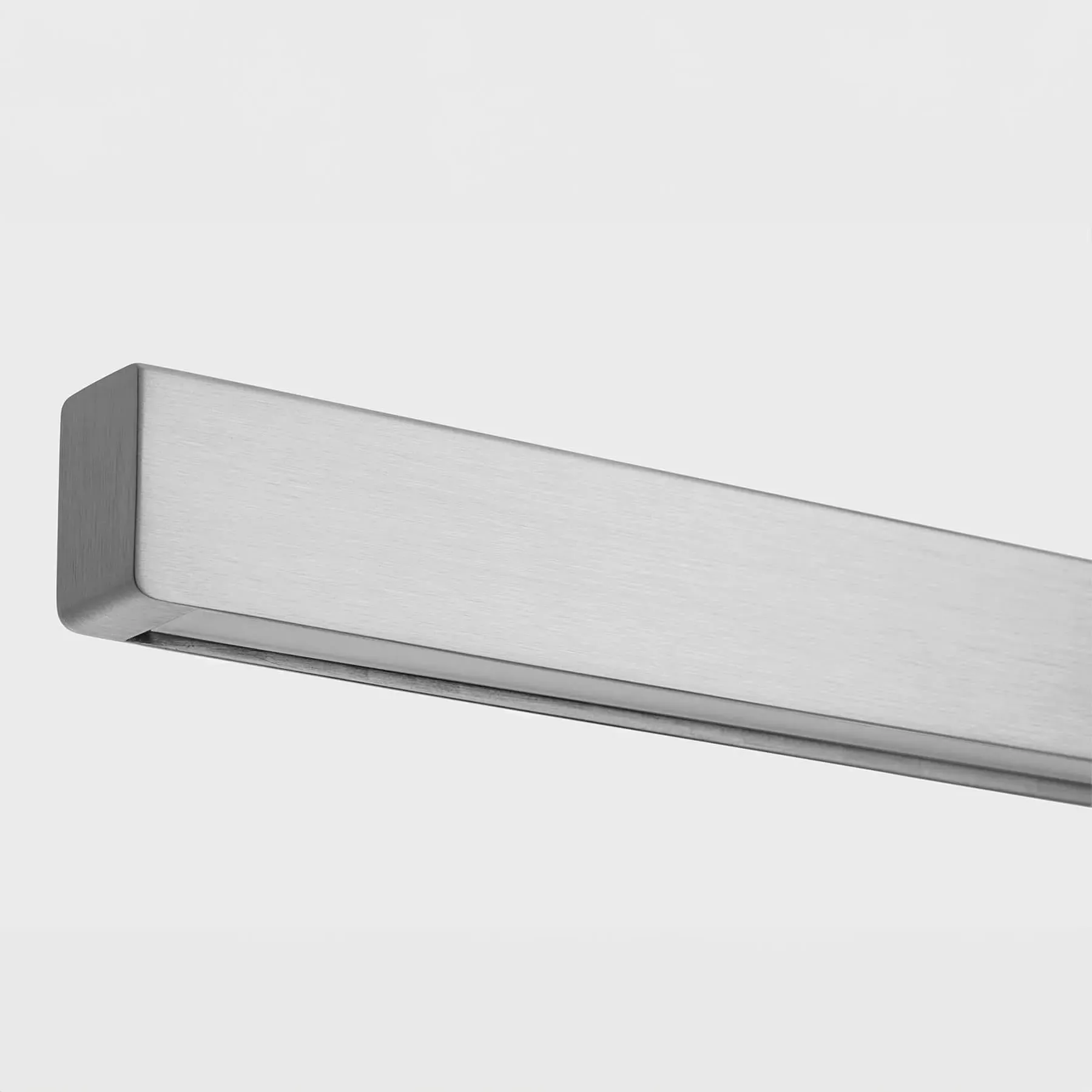 Linear Pendant Light with Wall Dimmer - Steel