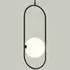 Abbacus Pendant Light - Matt Black, Opal Glass