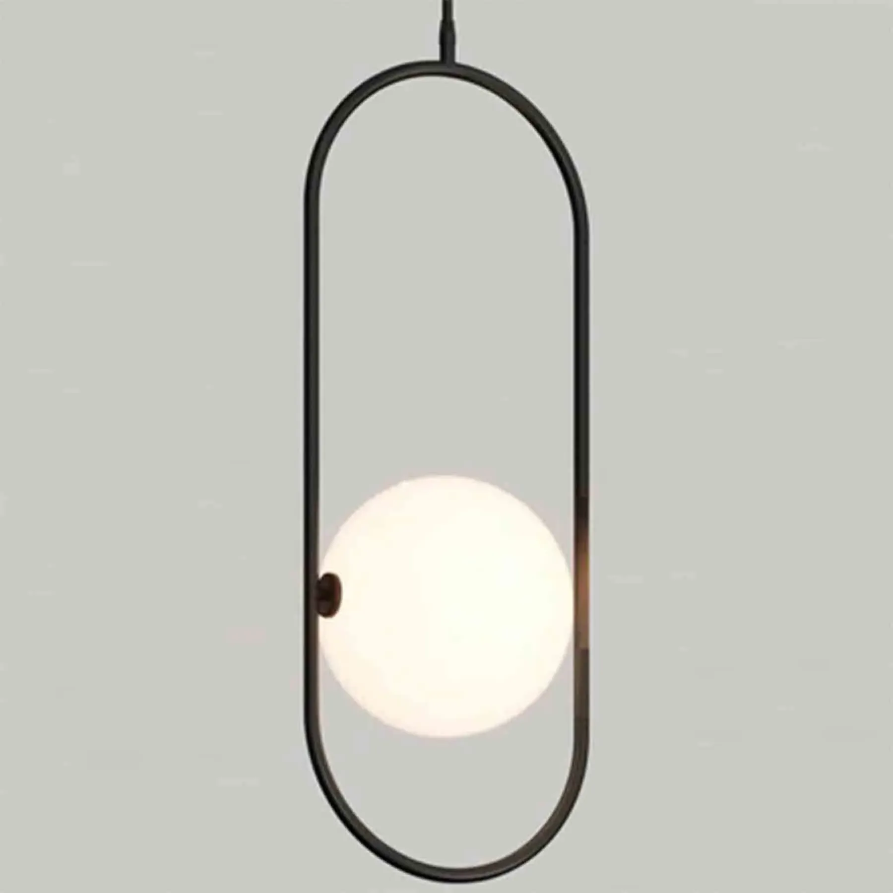 Abbacus Pendant Light - Matt Black, Opal Glass image