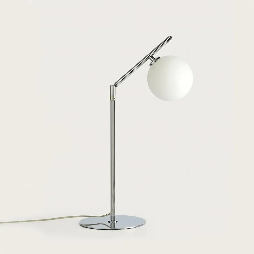 Adjustable Table Lamp - Matt Brass, Glass