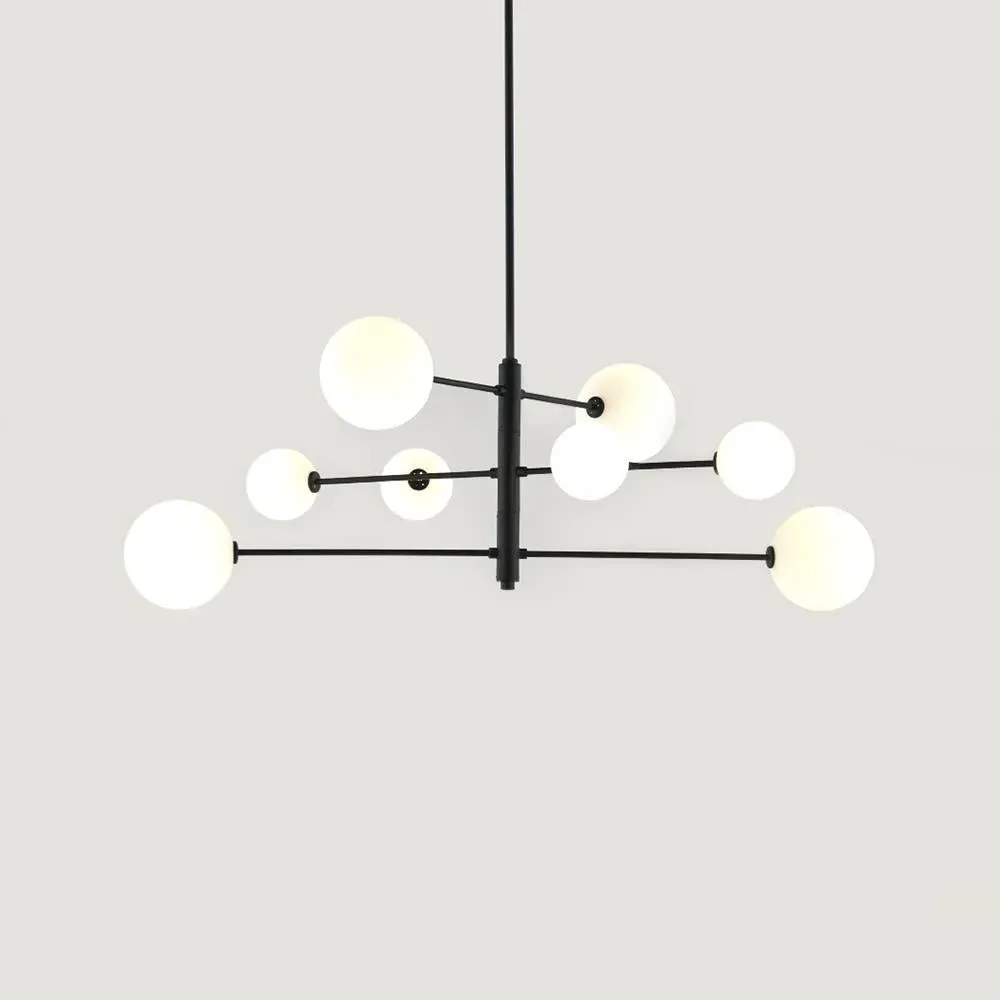 Atom Pendant Light with Clear Glass - Black, Steel