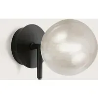 Atom Wall Light - Matt Black, Clear Glass