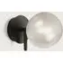 Atom Wall Light - Matt Black, Clear Glass
