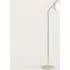 Endo Floor Lamp with Adjustable Arm - Matt Brass, Opal Glass
