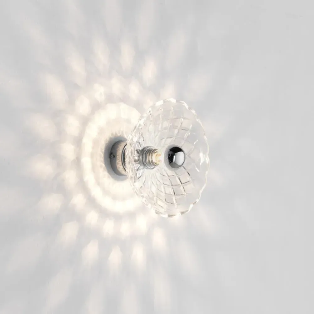 Large Wall Light with Glass Shade - Black