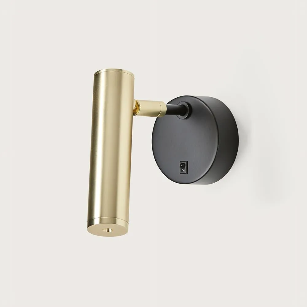 Maru Wall Light with Switch - Matt Black