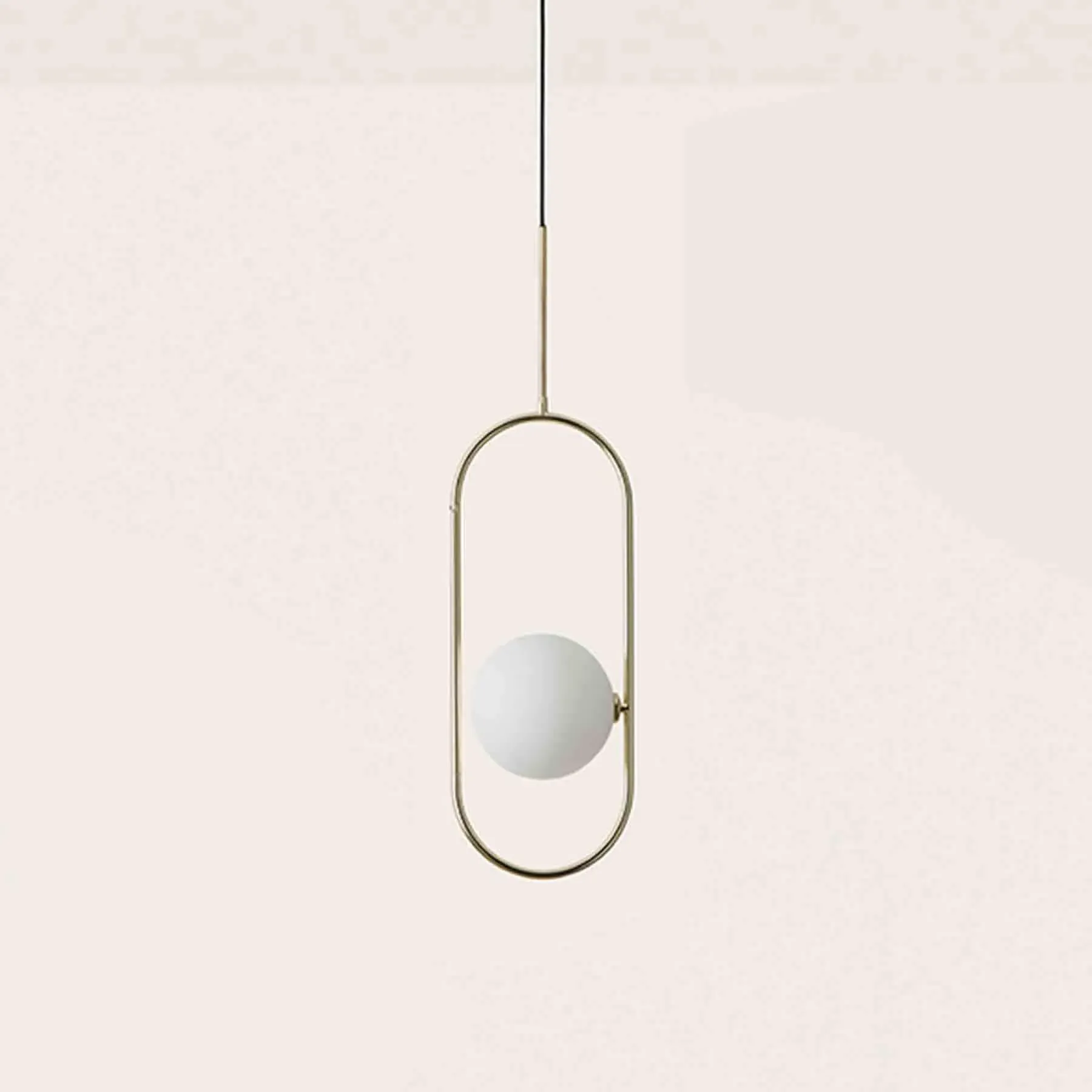 Pendant Light - Matt Brass, Opal Glass image