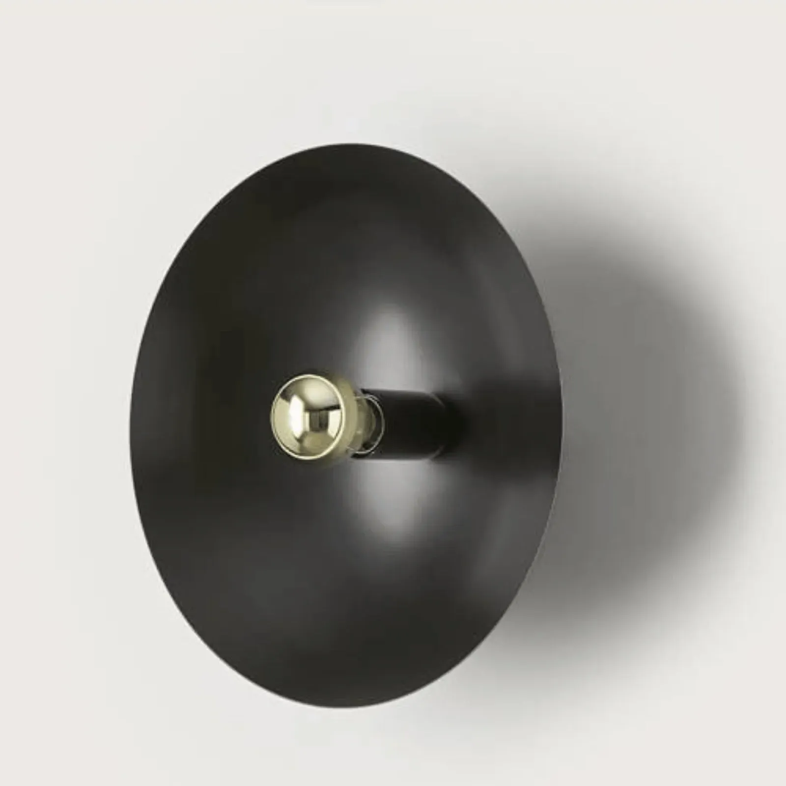 Small Wall Light with Flush Mount - Black, Metal image