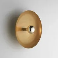 Small Wall Light with Flush Mount - Gold, Metal