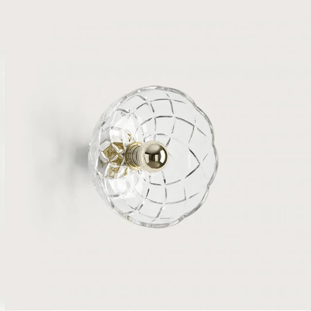 Small Wall Light with Glass Shade - Black image