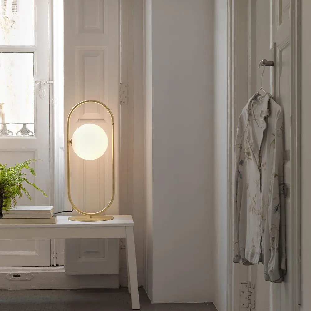 Table Lamp with Clear Shade - Black, Metal