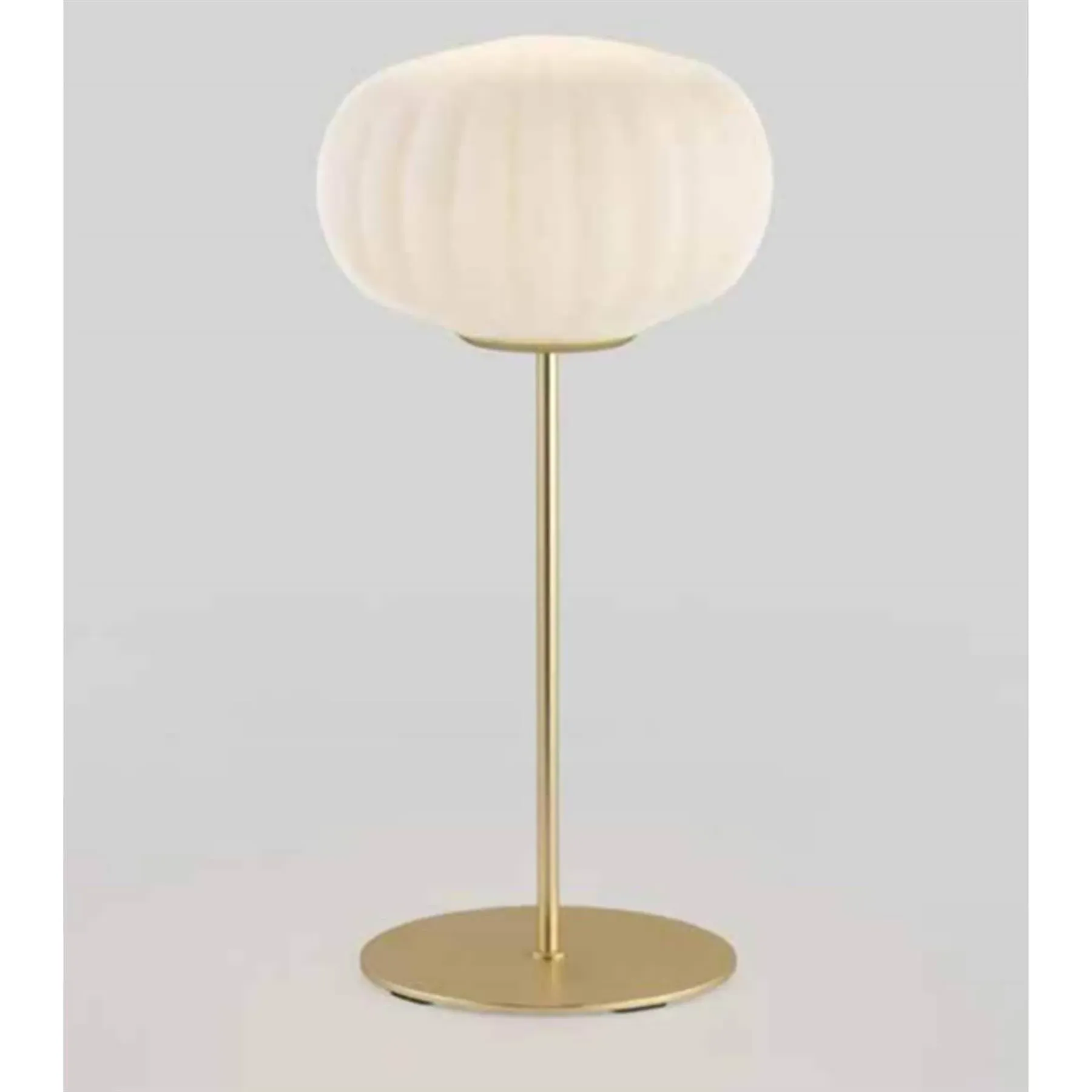 Table Lamp with Opal Shade - Brass, Glass