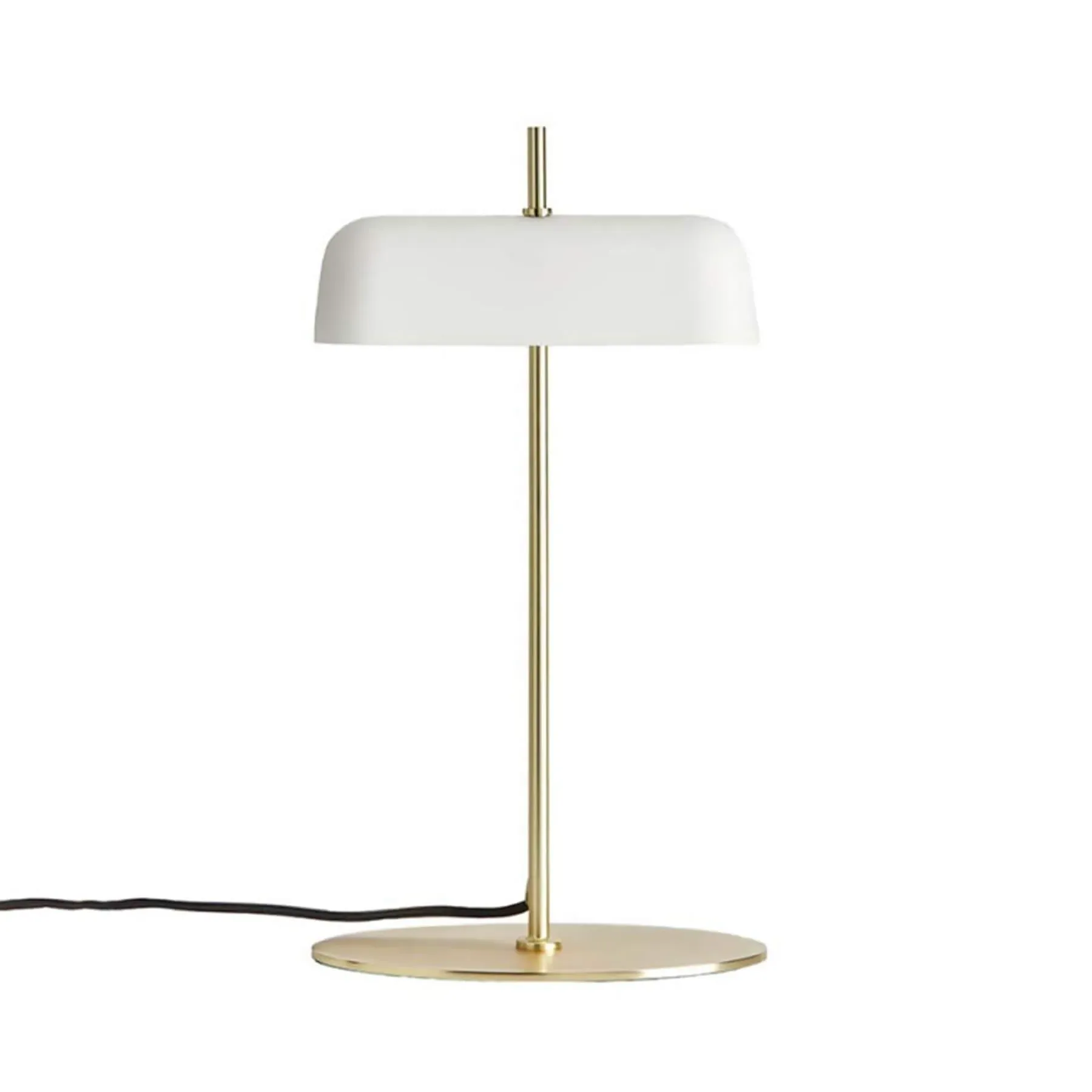 Table Lamp with Opal Shade - Brass, Glass
