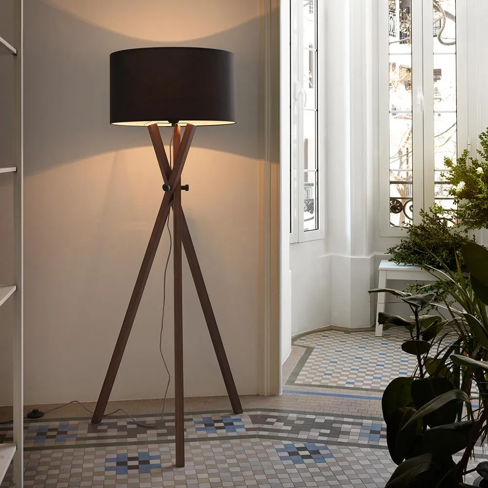 Tripod Floor Lamp - Black, Walnut