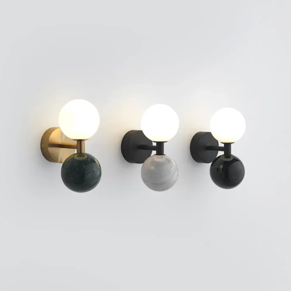 Wall Light - Black, Marble