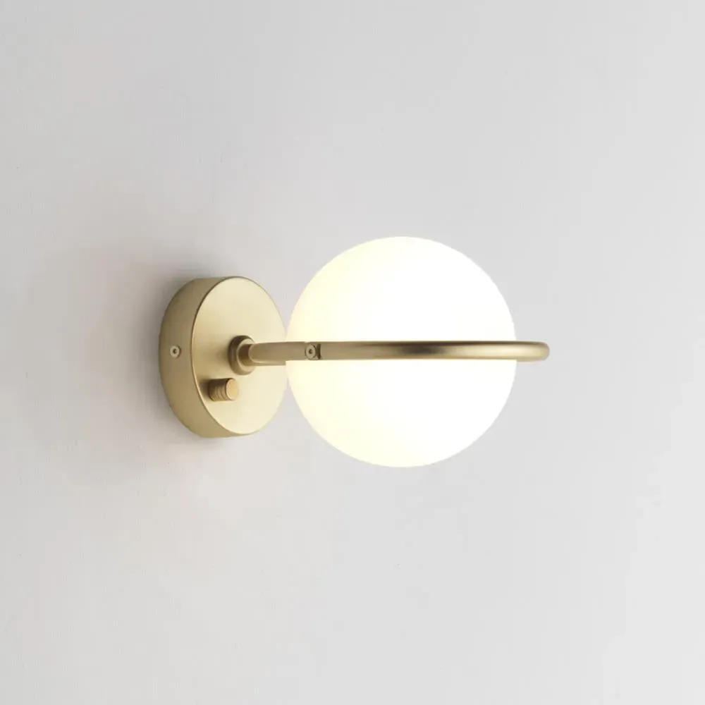 Wall Light with Clear Shade - Black, Metal image