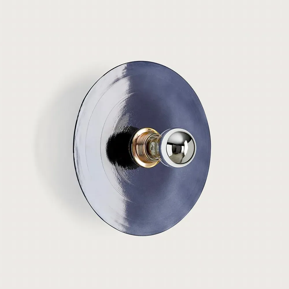 Wall Light with Glass Shade - Brown, Black image