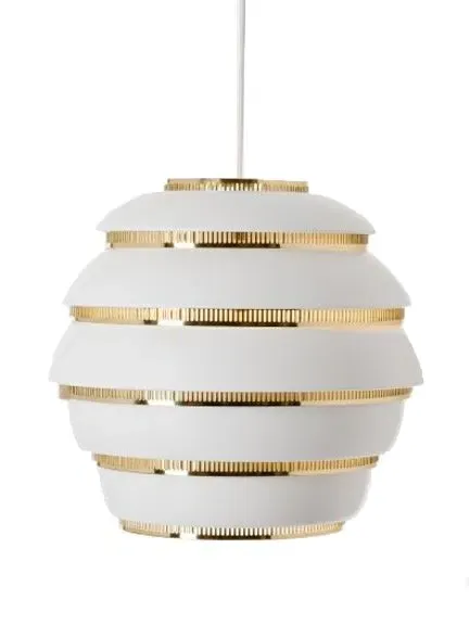 A331 Beehive Pendant Light - Polished Brass
