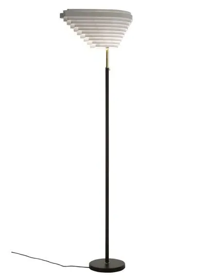 Angel Wing Floor Light - Nickel, Brass