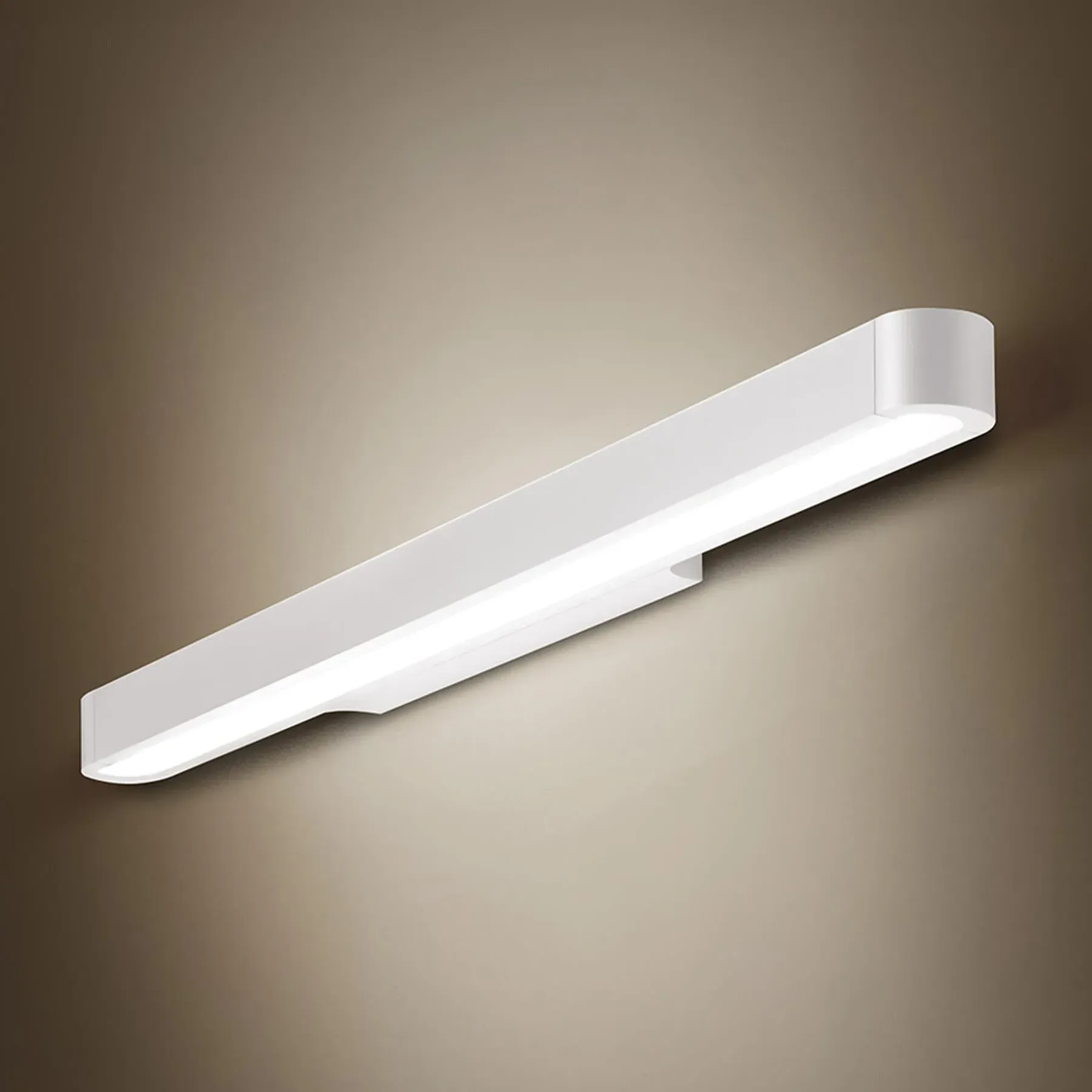 120cm Wall Light with LED - White, Aluminium