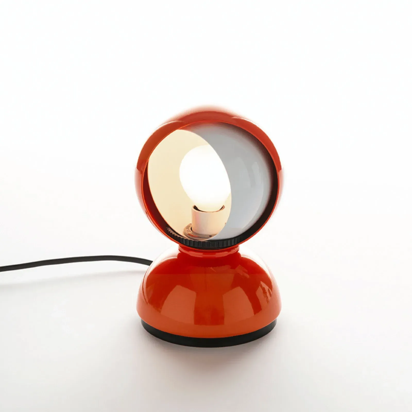 Eclisse Table Lamp with Rotating Shade - White