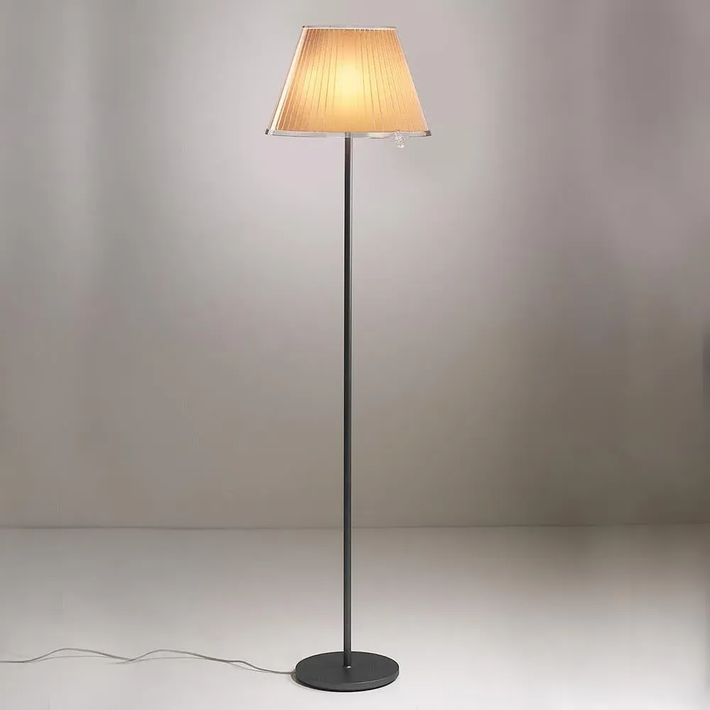 Floor Lamp with Adjustable Shade - Chrome