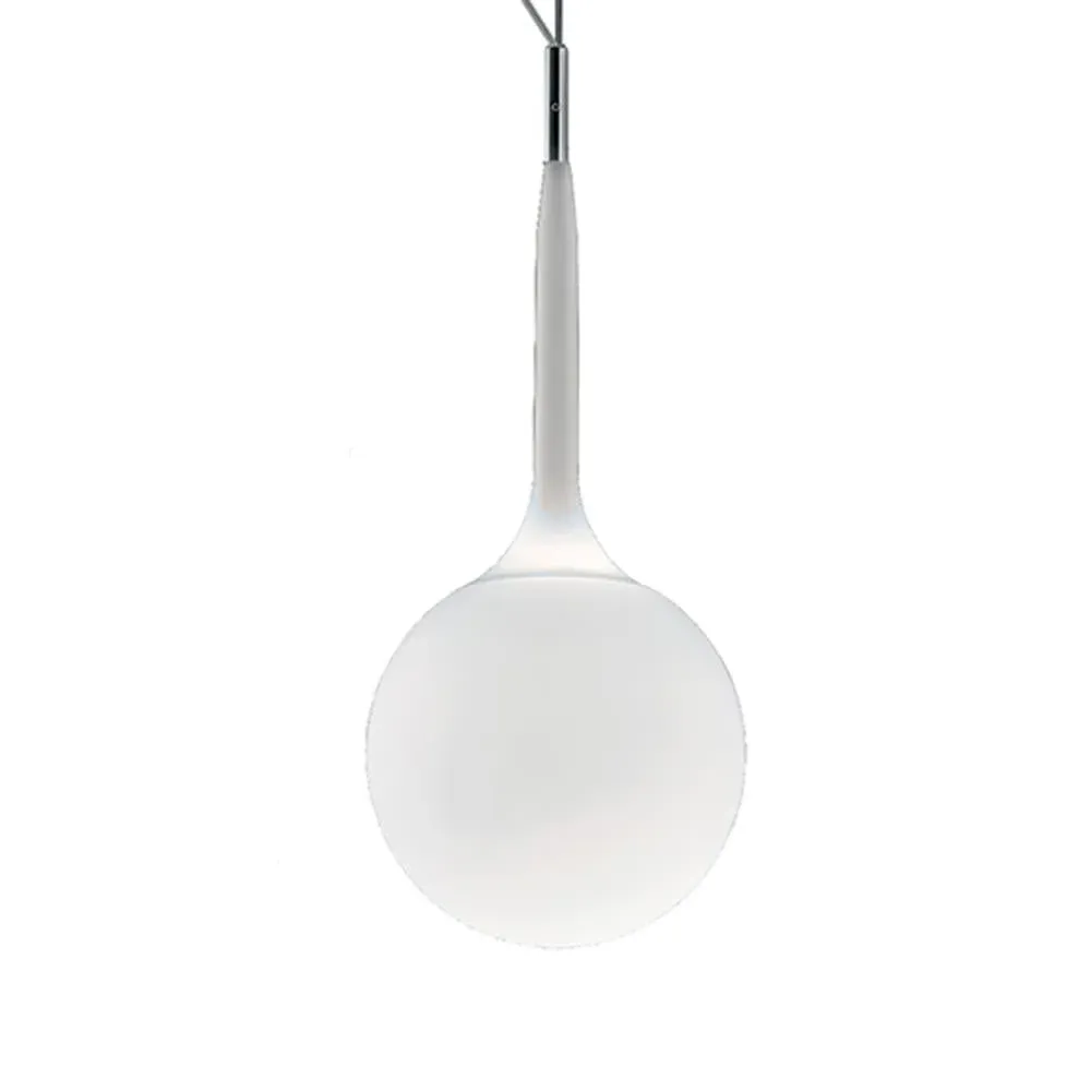 Medium Pendant Light - White, Blown Glass