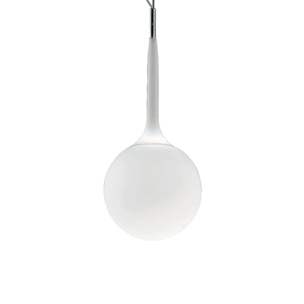 Medium Pendant Light - White, Blown Glass