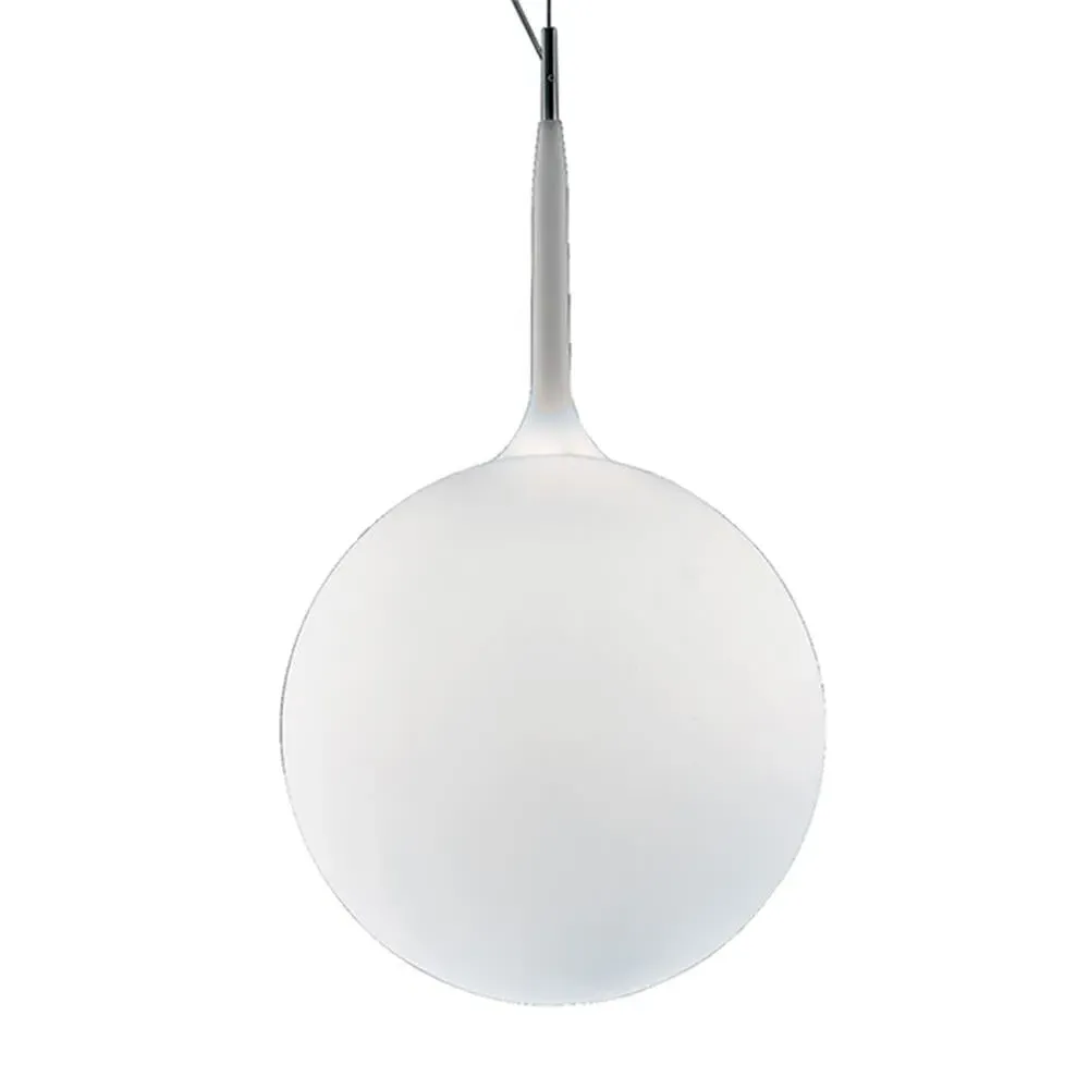 Mini Pendant Light - White, Blown Glass