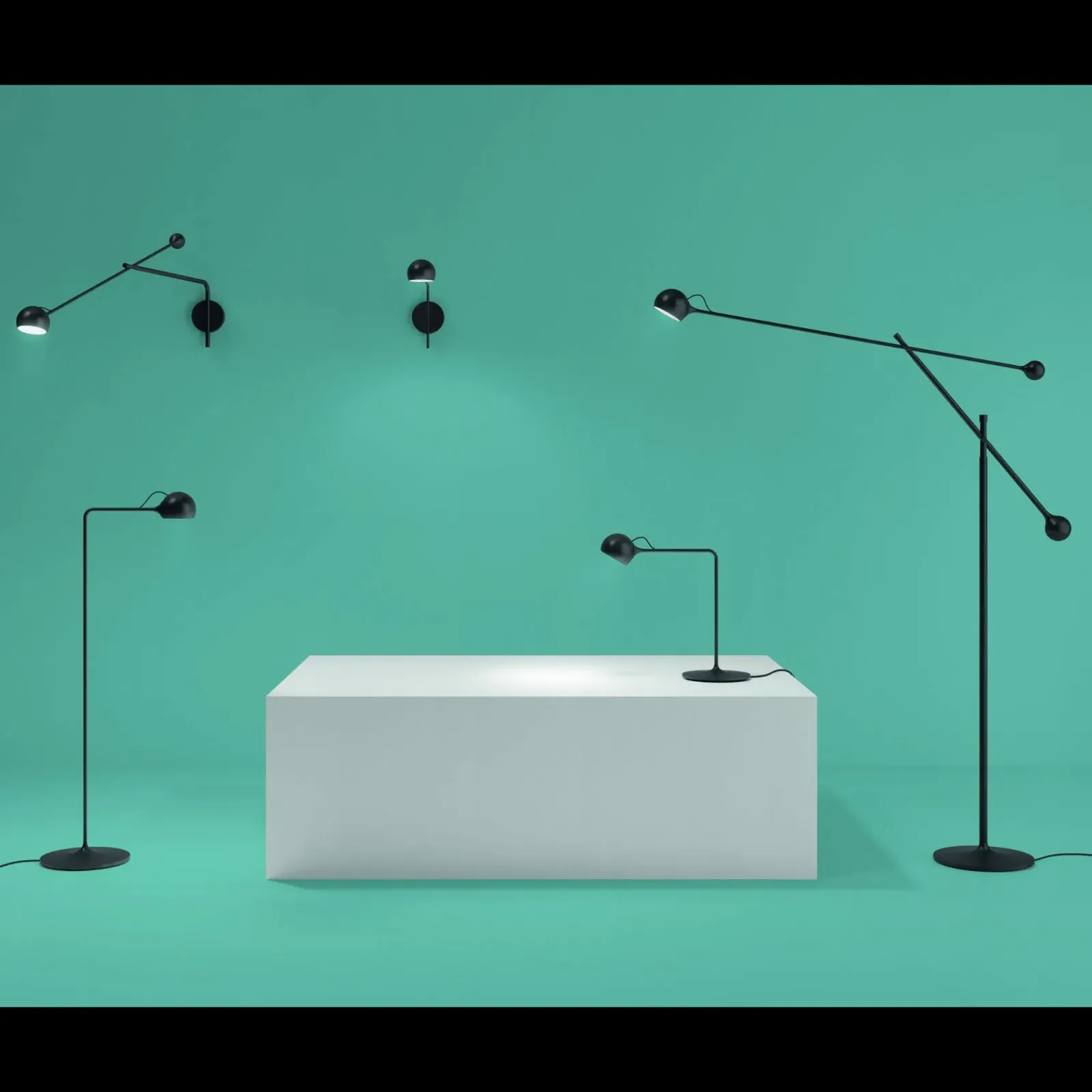 Reading Floor Lamp with Adjustable Head - Blue